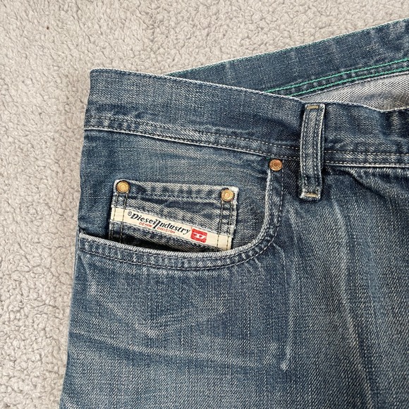 Rare Vintage Diesel Jeans Unique Fades Mens 38x34 (Fit:36x33) Blue Loose Italy - Picture 5 of 14